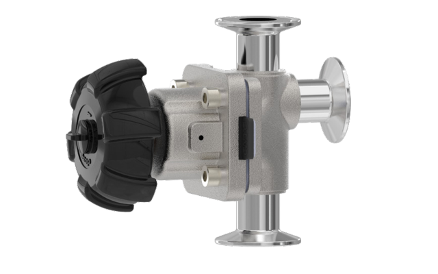 衛生(sheng)級L、T型不(bú)鏽鋼隔(gé)膜閥